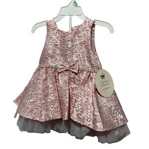 American Princess Pink Brocade Dress 18m
